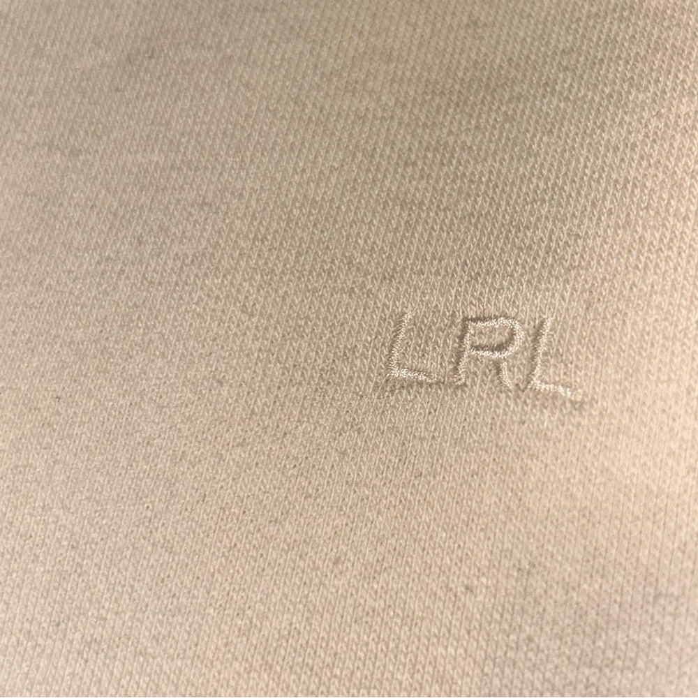 NWT Lauren Ralph Lauren Cream Crewneck 🤍 Preppy Minimalist Cozy Sweatshirt XXL - Picture 2 of 4